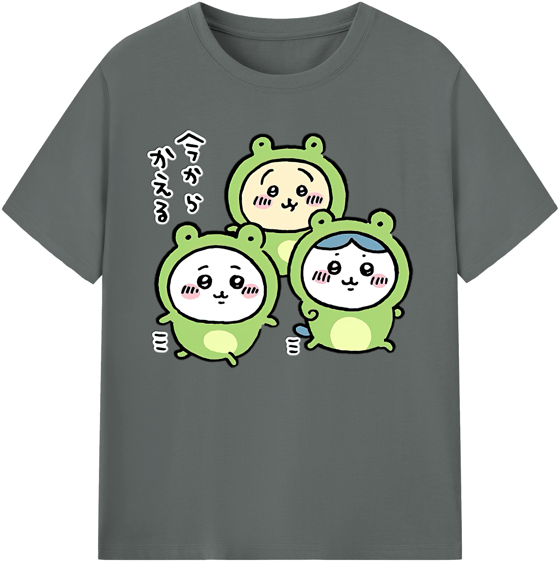 （画像用） ちいかわ ハチワレ Chii-kawa hachiware 綿100％ メンズ半袖Tシャツ｜肌触りやわらか＆通気性